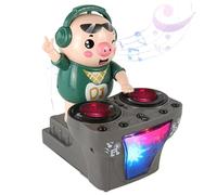 Divertido Juguete de Cerdo DJ Que se balancea con luz y música. Lindo Cerdo bailarín Que se Ilumina. 3 Canciones Disponibles. Juguete de DJ Que rebota y Canta sin batería.