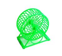 Divertido juguete de ejercicio con forma de ratón hámster, rueda giratoria para correr y jaula deportiva verde