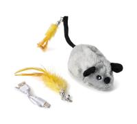 Divertido Juguete Interactivo para Gatos, Ratón Eléctrico Rodante Realista con Cola Móvil, Juguete Autoentretenido con Sensor Inteligente, Juguete Interactivo para Gatos Compañía, Alivia Ansiedad