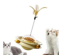 Divertido juguete para gatos, juguetes interactivos para gatos | Juguete dispensador de alimentos con plumas divertidas para gatitos,Suministros para mascotas, juguetes de ejercicio para gatos para ha