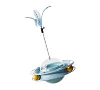 Divertido Juguete para Gatos, Molinillo de Viento, dispensador de Alimentos, dispensador de Alimentos Lento, Juguetes para Gatitos con Bola para Interiores y Exteriores