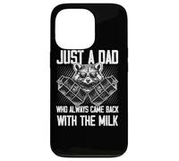 Divertido Just A Dad Who Always Came Back with The Milk Carcasa para iPhone 13 Pro