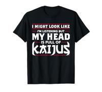 Divertido Kaiju Japonés Monstruo Mi Cabeza Está Lleno De Kaijus Camiseta