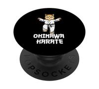 Divertido Karate Gato Kata Kumite PopSockets PopGrip Adhesivo