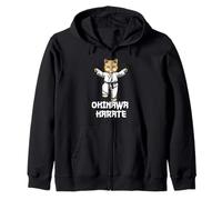 Divertido Karate Gato Kata Kumite Sudadera con Capucha