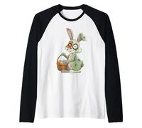 Divertido Kawaii Zombie Pascua Conejo Pastel Pastel Goth Camiseta Manga Raglan
