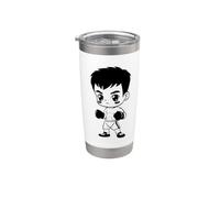 Divertido Kickboxing Kid Savate para Niños Vaso térmico de acero inoxidable de doble pared