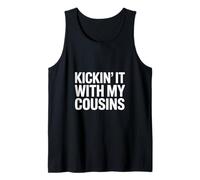 Divertido Kickin con Mis Primos Diciendo Sarcástico Camiseta sin Mangas
