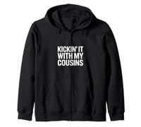 Divertido Kickin con Mis Primos Diciendo Sarcástico Sudadera con Capucha