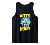Divertido Kitty Kong Peluche Monstruo Gatito Gato Atigrado Camiseta sin Mangas
