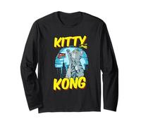 Divertido Kitty Kong Peluche Monstruo Gatito Gato Atigrado Manga Larga
