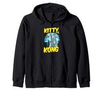 Divertido Kitty Kong Peluche Monstruo Gatito Gato Atigrado Sudadera con Capucha
