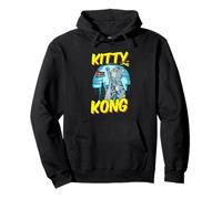 Divertido Kitty Kong Peluche Monstruo Gatito Gato Atigrado Sudadera con Capucha