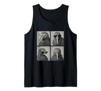 Divertido Kiwi Ave Gafas Fotomatón Selfie Camiseta sin Mangas