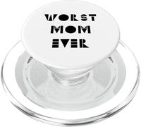 Divertido, la Peor mamá, el día de la Madre, Retro, Vintage PopSockets PopGrip para MagSafe