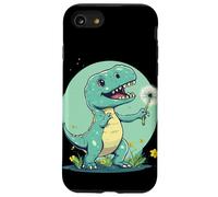 Divertido lado suave de dinosaurio con un gráfico de diente de león Carcasa para iPhone SE (2020) / 7 / 8