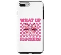 Divertido Lazo con Forma de Coqueta Rosa para niña, mamá, con Forma de Flamenco, con Forma de Lazo, con Forma de flockers Carcasa para iPhone 7 Plus/8 Plus