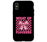 Divertido Lazo con Forma de Coqueta Rosa para niña, mamá, con Forma de Flamenco, con Forma de Lazo, con Forma de flockers Carcasa para iPhone X/XS