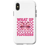 Divertido Lazo con Forma de Coqueta Rosa para niña, mamá, con Forma de Flamenco, con Forma de Lazo, con Forma de flockers Carcasa para iPhone X/XS