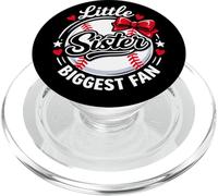 Divertido Lazo de béisbol para Hermanas pequeñas, el Mayor Fan de la Hermana pequeña, el día del Juego PopSockets PopGrip para MagSafe