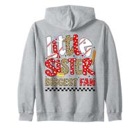 Divertido Lazo de béisbol para Hermanas pequeñas, el Mayor Fan de la Hermana pequeña, el día del Juego Sudadera con Capucha