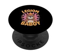Divertido Legión Baboy Oso Enojado Retro Dibujos Animados PopSockets PopGrip Adhesivo
