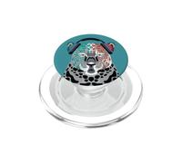 Divertido Leopardo Guepardo Rugido música de Moda DJ con Auriculares PopSockets PopGrip para MagSafe