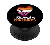 Divertido Lesbianas Broma Corazón Amor Lesbianas Corazón Bandera PopSockets PopGrip Adhesivo