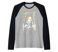 Divertido Lesbianas No Corre con Tijeras Sapphic Orgullo Gay LGBT Camiseta Manga Raglan