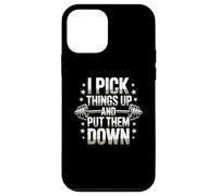 Divertido Letrero de Gimnasio con Texto en inglés I Pick Things Up and Put Them Down Funny Gym Carcasa para iPhone 12 Mini