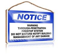 Divertido letrero de madera para decoración de pared de cocina, aviso de advertencia a través de la penetración, letrero de madera para porche y decoración de patio al aire libre (15 x 28 cm)