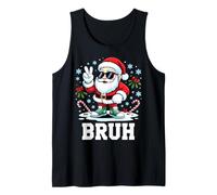 Divertido Letrero de Paz de Papá Noel Camiseta sin Mangas