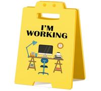 Divertido letrero de recordatorio de escritorio con texto en inglés "I'm Working Desk", decoración de cubículo de oficina, regalo para compañeros de trabajo, empleados y jefes