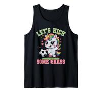 Divertido Let's Kick Algunos Grass Fútbol Unicornio Jugar Mamá Club Camiseta sin Mangas