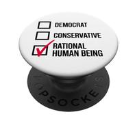 Divertido Libertario Político Junki Racional Ser Humano Votante PopSockets PopGrip Adhesivo