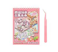Divertido libro de calcomanías en 3D, lindas calcomanías artísticas, para adultos y niños, libro de escenas 3D de terapia para aliviar la ansiedad y actividades de unión familiar, alivio del estrés y