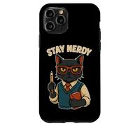 Divertido Libro de lápices con diseño de Gato Nerd Carcasa para iPhone 11 Pro