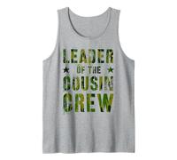 Divertido líder de la tripulación de primos Abuela Abuelo Campamento Camuflaje Camiseta sin Mangas