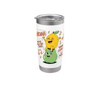 Divertido Limón en Pera, ¡Estamos a Medio Camino! Vaso térmico de acero inoxidable de doble pared