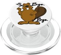Divertido, Lindo, Feliz, Gran Barriga, Castor Diciendo ADIÓS PopSockets PopGrip para MagSafe