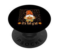 Divertido Lindo gnomo sosteniendo Calabaza otoño es otoño Todos ustedes PopSockets PopGrip Adhesivo