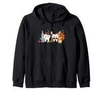 Divertido Lindo Halloween Calabaza Otoño Dentista Higienista Dental Sudadera con Capucha