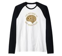 Divertido Lindo Lazy Dozy Cerebro Humor Arte Camiseta Manga Raglan