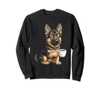 Divertido Lindo Pastor alemán Cachorro Perro Taza Caja registradora Sudadera