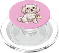 Divertido Lindo Perro Cachorro Shih-Tzu con Taza de Dinero Kawaii PopSockets PopGrip para MagSafe