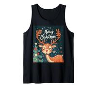 Divertido Lindo Reno Navidad Merry Christmas Xmas Camiseta sin Mangas
