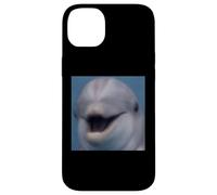 Divertido Lindo Sonriente Cara De Delfín Meme Foto Borrosa Carcasa para iPhone 14 Plus