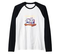 Divertido Lindo Sushi Pareja Viendo Cine en Casa Camiseta Manga Raglan