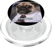Divertido Lindo Trabajador De Oficina Pug Perro Borroso Meme Foto PopSockets PopGrip para MagSafe