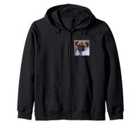 Divertido Lindo Trabajo De Perro Pug Triste Trabajo Borroso Meme Sudadera con Capucha